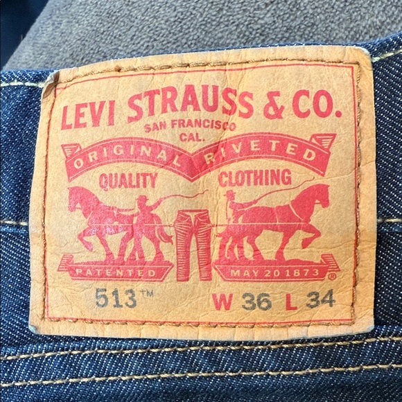 Levi's Men's Classic Blue Slim Straight Jeans - Picture 1 of 5
